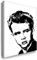 Julia-Art - Bilder James Dean Leinwandbild Porträt Schwarz-Weiß Kunstdruck 41 x 31 cm Wandbild XXL Kailrahmenbild Fertigbild SW06-7