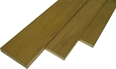 B&T Metall Laiton plat CuZn39Pb3 (MS58) | Barre plate massive | Dimensions (H x l) : 3 x 20 mm, longueur : env. 1 m