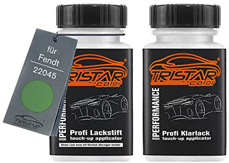 TRISTARcolor Autolack Lackstift Set für Fendt 22045 Groen Agrar Basislack Klarlack je 50ml