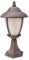 Rustikale Wegeleuchte MADRID in Gold antik Glas Alu H:41cm E27 Sockelleuchte außen Garten Weg