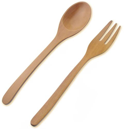 Cuchara grande de madera / tenedor 2 grandes conjuntos de Sao (Jap?n importaci?n / El paquete y el manual est?n escritos en japon?s)