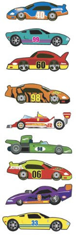 Racing Cars Slim Sticker