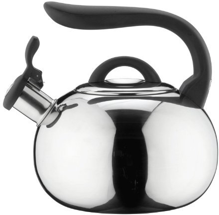 Grunwerg Cafe Ole Stove Top Whistling Kettle 3L Mirror Stainless Steel HTK-377M