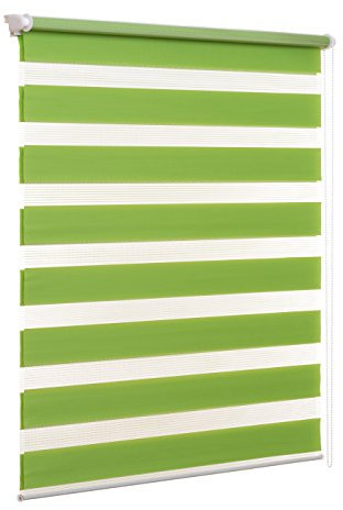 Ventanara® Doppelrollo ohne Bohren Klemmfix Grün Fenster Duo Rollo verspannt inklusive Klemmträger 50 x 150 cm