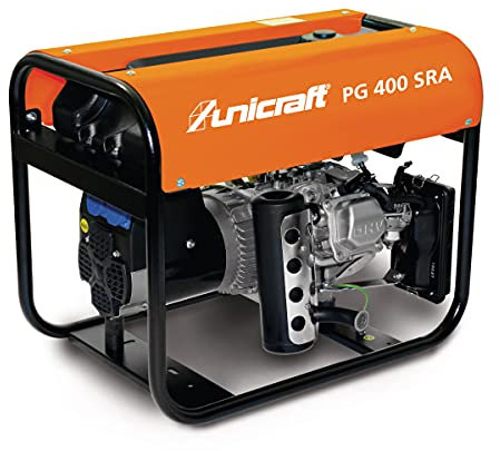 Unicraft Synchron-Stromerzeuger PG 400 SRA (Benzin, Tankvolumen 11 l, Antrieb Honda GX200, Handstart, 2 x 230 V, Schuko) 6701041
