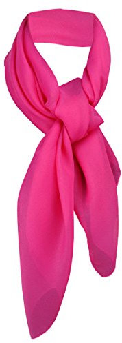 TigerTie Damen Chiffon Halstuch pink Uni Gr. 90 cm x 90 cm - Schal