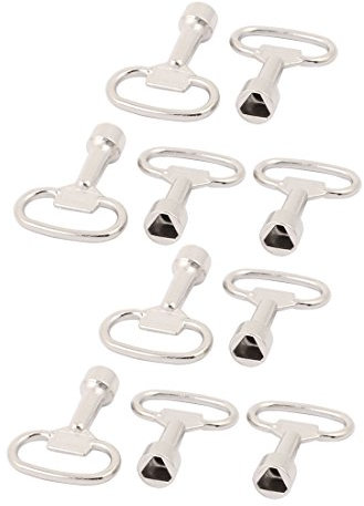 sourcing map 10pcs Clé Triangle Poubelle pour 9mm x 8.5mm Verrouillage panneau triangulaire