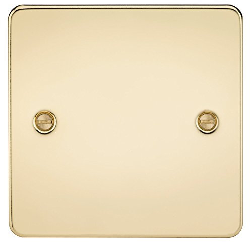 Knightsbridge FPAV8350PB Flat 1G Blanking Plate-Polished Brass