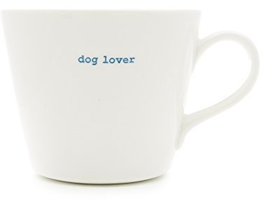 Keith Brymer Jones Word Range Dog Lover Bucket Tasse, 0,35 l, Weiß