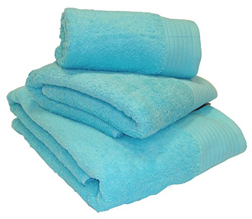Luxury 100% Egyptian Cotton Turquoise Towels Super Sheet