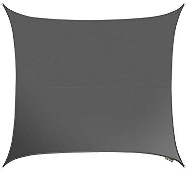 Kookaburra Waterproof Garden Sun Shade Sail Canopy in Charcoal 98% UV Block (3.6m Square)