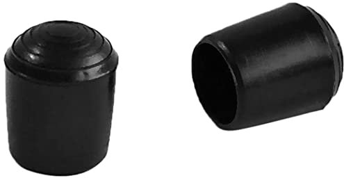 ajile - 12 pièces - Embout Enveloppant Rond pour Tubes de diam. 10 mm - Noir - EVR110-M