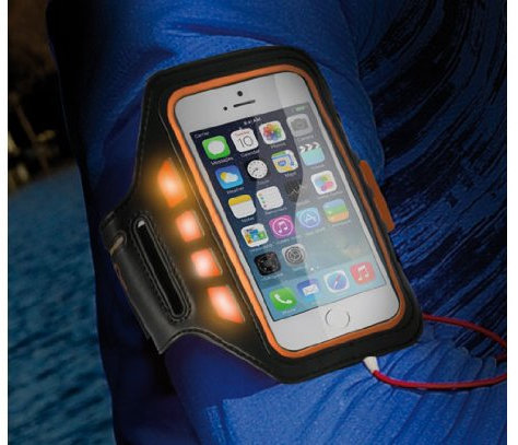 KSIX BXFBRLSP Sport Armband Case mit LED-Armtasche für Smartphone