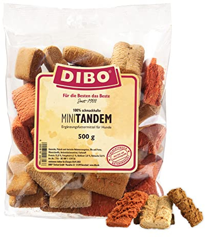 DIBO Mini-Tandem-Kuchen, 500g-Beutel, Backwaren als gesunde, natürliche Ernährung für Hunde von DIBO, Hundefutter, Barf, B.A.R.F., Leckerli, Hundekekse