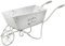 Kobolo Pflanzschubkarre Pflanzwagen - Shabby chic Vintage Stil - weiß - rechteckig - Innnenbereich Außenbereich - L50 x B13 x H21cm