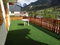 Decoweb Moquette d'extérieur Verte sur plots - Imitation Gazon synthétique - 2m x 5m = 10m²