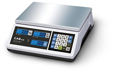 Geeichte & Eichfähige Ladenwaage CAS ER Junior 6/15kg - 2g/5g