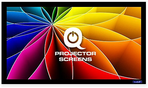 QualGear QG-PS-FF6-169-110-S 16:9 110-Inch 2.5 Gain 3D High Reflective Fixed Frame Projector Screen - Silver