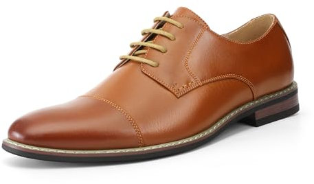 DREAM PAIRS Zapatos de Cordones Zapatillas de Vestir Oxfords Clásico Formales Derby para Hombre MARRÓN Prince-6 Talla 41EU/8US