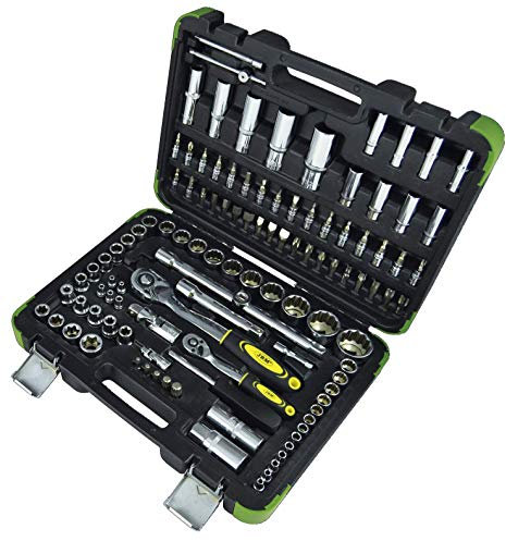 JBM 52979 Coffret de Douilles 113 Pièces 12 Pans, Noir