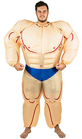 Bodysocks® Aufblasbares Bodybuilder Muskel Mann Anzug Kostüm für Erwachsene