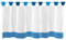 Bistrogardine mit Schlaufen ca. 150x45 cm Auswahl: blau - dunkelblau