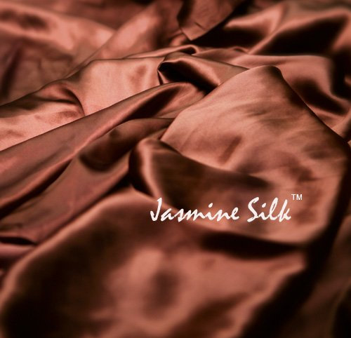 Jasmine Silk 100% Mulberry 19MM Charmeuse Foglio di Seta Piatta (Moca) - 290 Centimetri x 275 Centimetri re/Super King