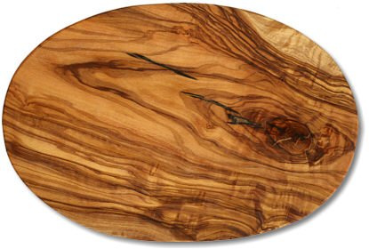 SELExions olive wood cutting board oval 17 x 25 cm