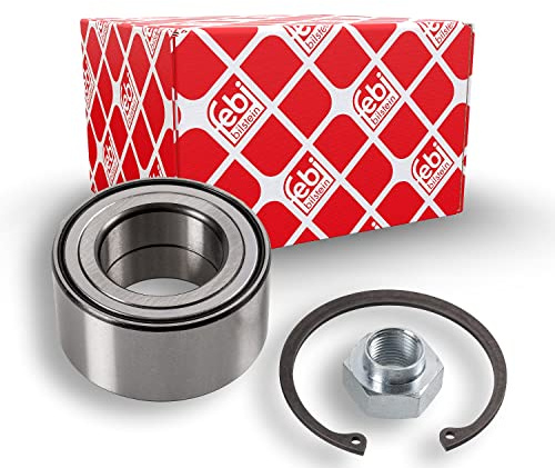 febi bilstein 31432 Wheel Bearing Kit with ABS sensor ring, axle nut and locking ring, pack of one