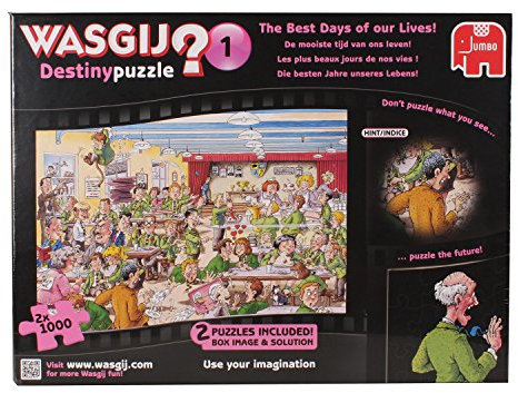 Jumbo 19102 - Wasgij Destiny 1 - Die besten Jahre unseres Lebens Puzzle, 2 x 1000 Teile