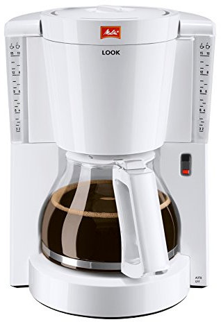 Melitta 1011-01 Look Kaffeefiltermaschine -Tropfstopp - Glaskanne weiß