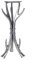 Lesli Living Kerzenständer Plateau Kratos Geweih Ø17x33cm Aluminium poliert Silber