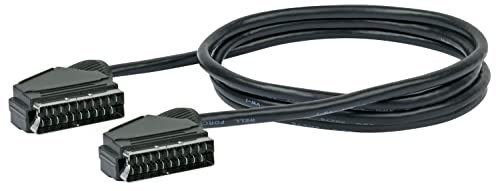 SCHWAIGER SCA15 053 SCART Anschlusskabel 1,5m Ø6,8mm Scartstecker AV-Kabel Audio-Video Anschluss vergoldete Kontakte zweifach geschirmt 21-polig