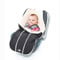 Wallaboo Footmuff Soft Suede and fleece Lining, Recycled Polyester, Universal Fitting, 0 to 12 Months, Toddler, Fits any Stroller & Jogger, Baby sleeping bag for Car seat, Color: Black
