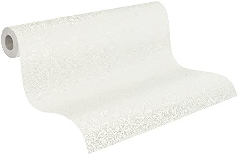 A.S. Création überstreichbare Vliestapete Meistervlies Tapete 25,00 m x 1,06 m weiß Made in Germany 310019 3100-19