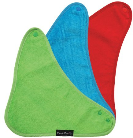Mum 2 Mum Bandana Bib, 3 pack - Red, Lime, Teal