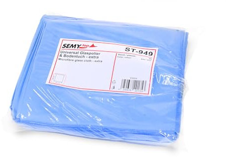 Semy Top Universal-Glaspolier & Bodentuch, blau 50 x 60 cm, 1er Pack (1 x 20 Stück)