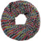 dy_mode Bunter Grobstrick Loop Schal Schlauchschal/Multicolor/Weich/Flauschig (Grau - NL024)