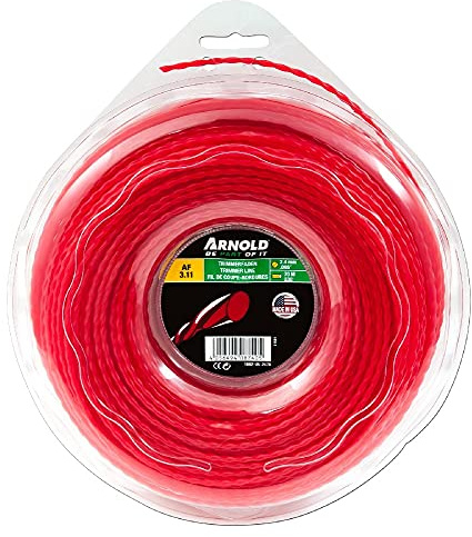 ARNOLD 1082-U5-2470 Trimmerfaden AF 3,11, 2,4mm x 70,1m, rot, rund, gedreht