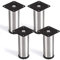 SO-TECH® Set de 4 Pied de meuble Lukas Ø 42 mm Pied d'armoire Hauteur ajustable Acier affiné Hauteur 120 mm