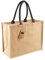 Westford Mill Wm407 Jute Classic Shopper Bag, Schwarz, Einheitsgröße