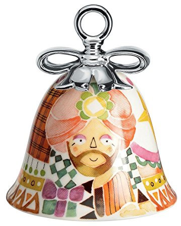 Alessi Weihnachttsschmuck, Porzellan, Bunt, 7.2 x 7.2 cm