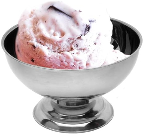 Genware Stainless Steel Sundae Cup 18cl / 6oz – Polished Dessert & Ice Cream Dish – Durable Catering & Home Use