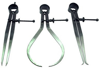 Proops Spring Caliper Set x 3 Internal External Dividing Dividers 4 100mm. (W4101) Free UK Postage