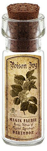 MyTinyWorld Dolls House Apothecary Poison Ivy Herb Short Sepia Label And Bottle