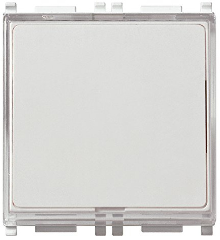 Vimar 0R14050 Plana Pulsante 1P NO 10 A 250 V~, a targhetta illuminabile, per lampada E10 10x28 mm 1 W max - 2 moduli
