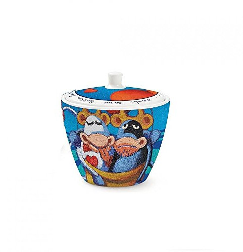 Icalisti pcs41/19 azucarero, Modelo Corazón, Porcelana, Multicolor