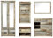 Stella Trading Bonanza Vintage Garderoben Set in Driftwood Optik - Retro Flurgarderobe für Ihren Eingangsbereich - 274 x 188 x 40 cm (B/H/T)