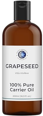 Mystic Moments | Grapeseed Carrier Oil 500ml - Pure & Natural Oil Perfect For Hair, Face, Nails, Aromatherapy, Massage and Oil Dilution Vegan GMO Free