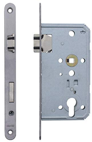 ToniTec® Einsteckschloss Soft Lock Flüsterfalle 55/72/8 | Edelstahl Stulp 20x235mm